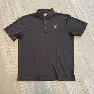 Callaway Black Polo with Subtle Pattern and Embroidered Alfa Romeo  Chest Logo